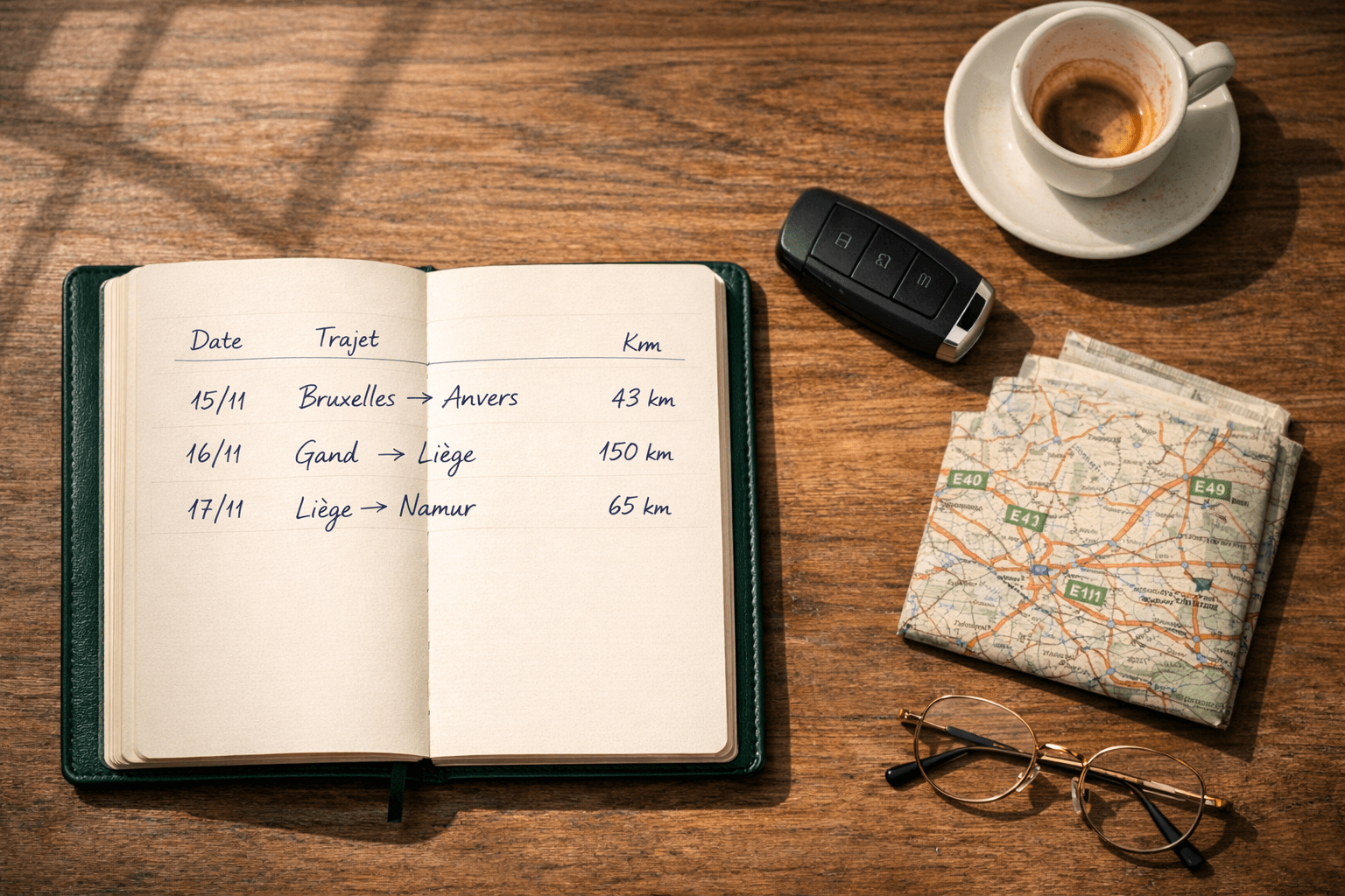 Illustration Fiscalité: Frais kilométriques 2026 en Belgique : barème et calcul