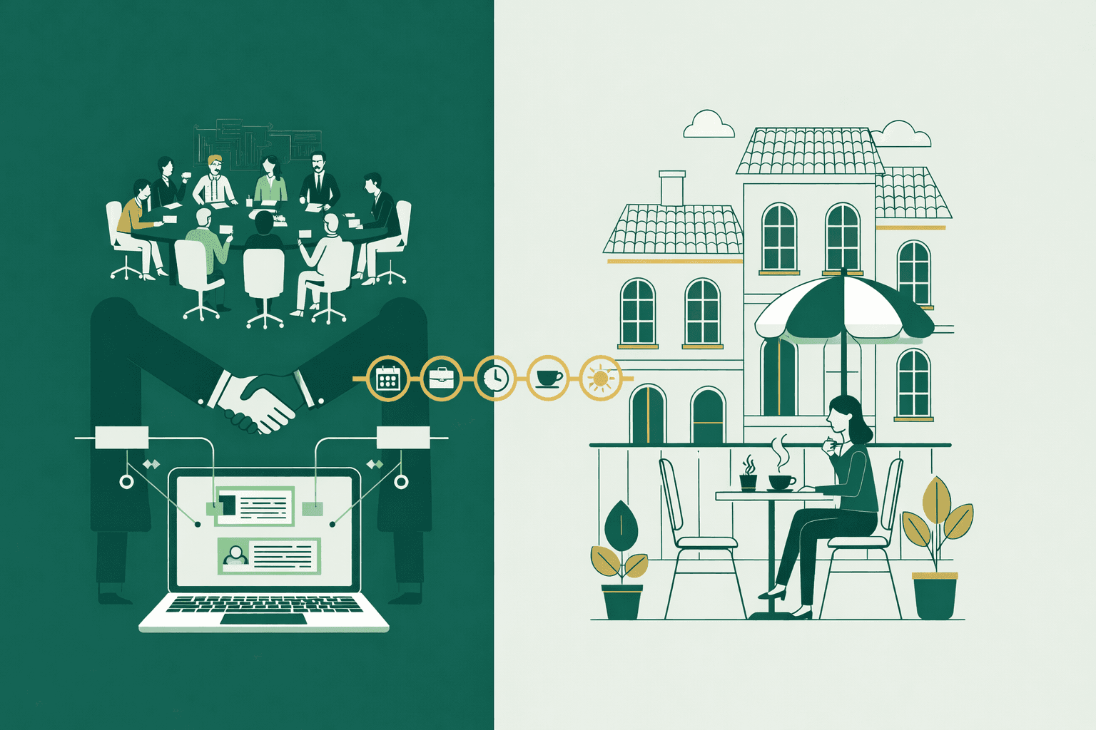 Illustration Bleisure: Prolonger un déplacement pro par un week-end : règles belges et astuces