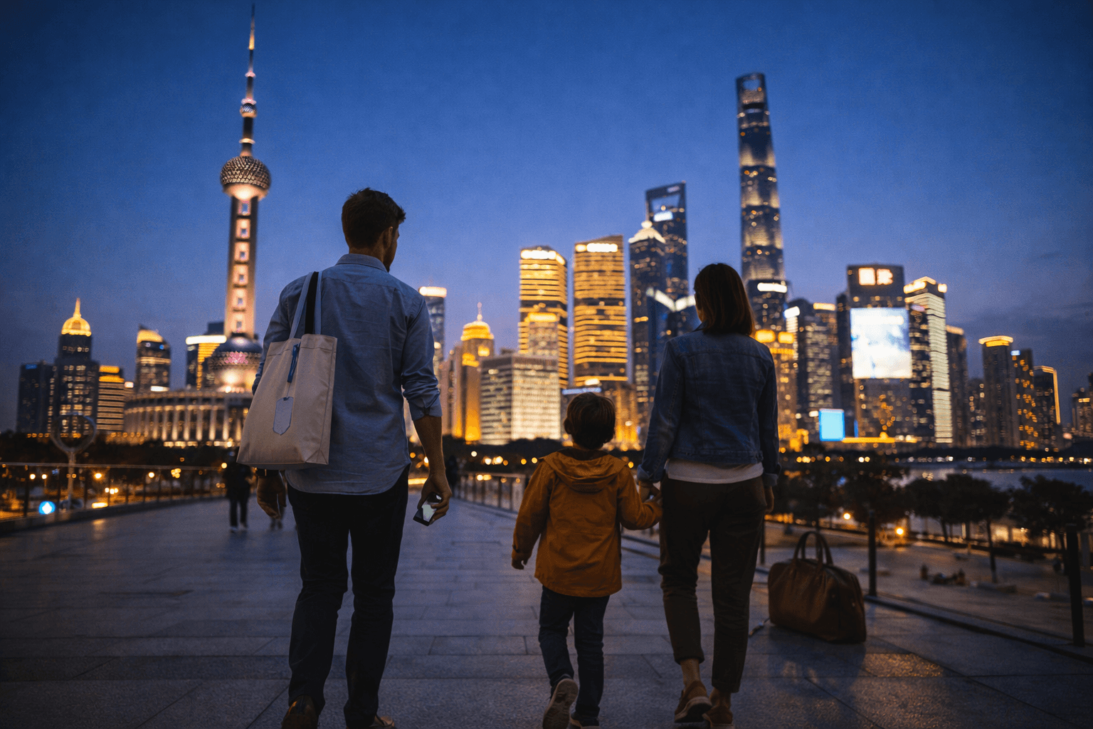 Illustration Bleisure: Séjour professionnel à Shanghai en famille : MWC Shanghai 2026 + bleisure (cas pratique)